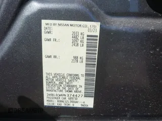 2023 Nissan Altima 2.5 SR with VIN 1N4BL4CW4PN374427, listed as a IAAI auction lot 41786157 with 11,549 mi miles. Bid and sale history available at carsss.com. Image 9.