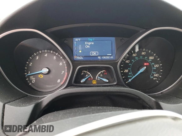 2014 Ford Focus SE with VIN 1FADP3F27EL179253, listed as a Copart auction lot 52913225 with 106,292 mi miles and Salvage Title. Bid and sale history available at DreamBid. Image 9.