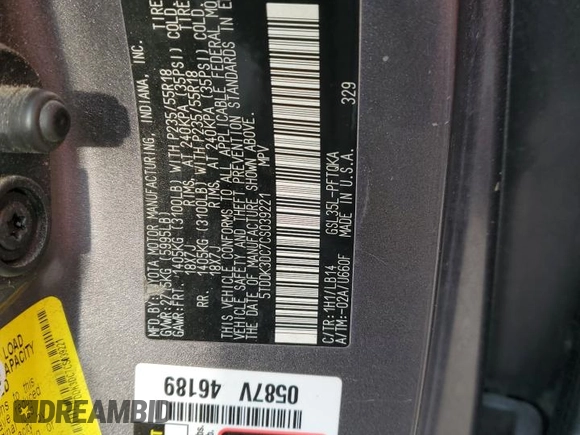 2012 Toyota Sienna XLE with VIN 5TDDK3DC7CS039221, listed as a Copart auction lot 64188804 with 180,811 mi miles and Salvage Title. Bid and sale history available at carsss.com. Image 12.