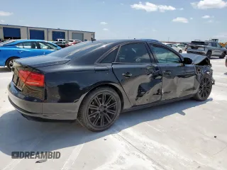 2013 Audi A8 3.0L with VIN WAUAGAFD7DN015052, listed as a Copart auction lot 60095565 with Not provided miles and Salvage title. Bid and sale history available at DreamBid. Image 3.