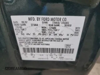 2008 Ford F-150 XLT with VIN 1FTPX14538FA07880, listed as a Copart auction lot 51311995 with 159,130 mi miles and Clean Title. Bid and sale history available at carsss.com. Image 12.