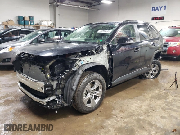 2023 Toyota RAV4 Hybrid XLE with VIN JTMRWRFV7PD199631, listed as a Copart auction lot 46298135 with 12,655 mi miles and Salvage Title. Bid and sale history available at carsss.com. Image 1.