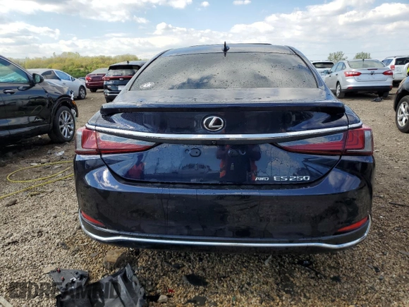 2022 Lexus ES 250 with VIN 58AD11D16NU008728, listed as a Copart auction lot 62880365 with 92,857 mi miles and Salvage title. Bid and sale history available at DreamBid. Image 6.