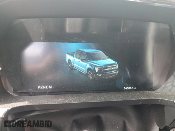 2023 Ford F-150 XL with VIN 1FTEW1C83PFA84267, listed as a Copart auction lot 65042545 with 54,508 mi miles and Salvage title. Bid and sale history available at DreamBid. Image 9.
