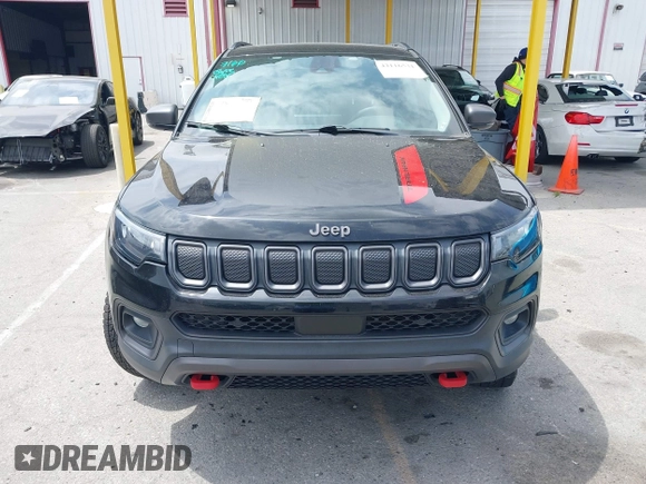 2022 Jeep Compass Trailhawk with VIN 3C4NJDDB8NT107992, listed as a IAAI auction lot 42116531 with 48,787 mi miles and . Bid and sale history available at DreamBid. Image 12.