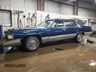 1990 Cadillac Brougham z VIN 1G6DW5474LR703771, wystawiony jako Copart lot #87653835 z przebiegiem 94 172 mil mil oraz Szkody całkowita. Historia ofert i sprzedaży dostępna na DreamBid. Obrazek 1.