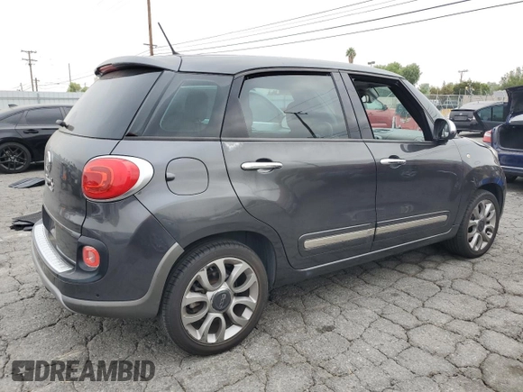 2014 FIAT 500L Lounge with VIN ZFBCFACH6EZ007494, listed as a Copart auction lot 58773595 with 62,893 mi miles and Salvage title. Bid and sale history available at DreamBid. Image 3.