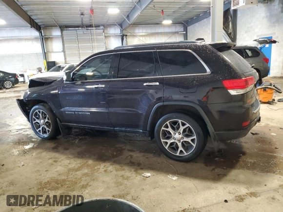 2019 Jeep Grand Cherokee Limited with VIN 1C4RJEBG2KC689827, listed as a Copart auction lot 56872615 with 96,376 mi miles and Salvage title. Bid and sale history available at DreamBid. Image 2.