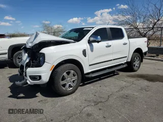 2024 Ford Ranger LARIAT with VIN 1FTER4KH6RLE06429, listed as a Copart auction lot 51450775 with 8,592 mi miles and Salvage Title. Bid and sale history available at carsss.com. Image 1.