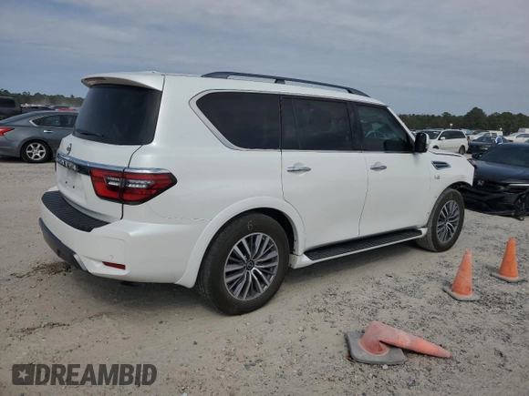2022 Nissan Armada SV with VIN JN8AY2AC0N9160114, listed as a Copart auction lot 76266474 with 44,285 mi miles and Salvage Title. Bid and sale history available at carsss.com. Image 3.