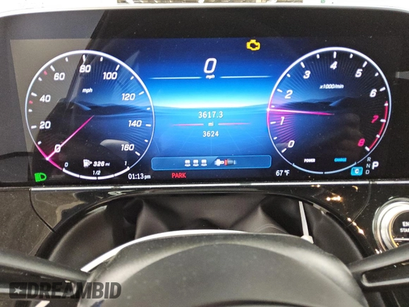 2025 Mercedes-Benz E 350 with VIN W1KLF4HB5SA134109, listed as a Copart auction lot 56200205 with 3,624 mi miles and Clean Title. Bid and sale history available at DreamBid. Image 9.