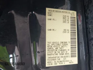 2017 Nissan Maxima SV z VIN 1N4AA6AP1HC364881, wystawiony jako IAAI lot #42251177 z przebiegiem 148 210 mil mil oraz . Historia ofert i sprzedaży dostępna na DreamBid. Obrazek 9.