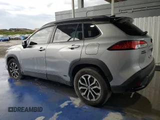 2024 Toyota Corolla Cross Hybrid S z VIN 7MUFBABG4RV036908, wystawiony jako Copart lot #55584725 z przebiegiem 53 433 mil mil oraz Tytuł czysty. Historia ofert i sprzedaży dostępna na DreamBid. Obrazek 2.
