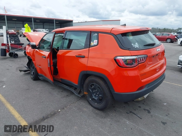 2019 Jeep Compass Sport z VIN 3C4NJCAB6KT658268, wystawiony jako IAAI lot #41698969 z przebiegiem 809 mil mil oraz . Historia ofert i sprzedaży dostępna na DreamBid. Obrazek 3.