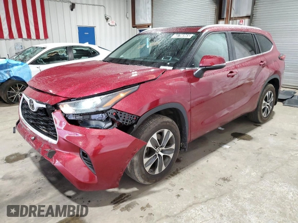2024 Toyota Highlander LE with VIN 5TDKDRBHXRS545363, listed as a Copart auction lot 60796965 with 23,938 mi miles and Clean title. Bid and sale history available at DreamBid. Image 1.