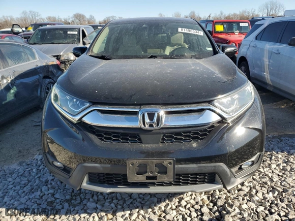 2017 Honda CR-V EX-L with VIN 5J6RW2H89HL053036, listed as a Copart auction lot 81496534 with 97,255 mi miles and Salvage Title. Bid and sale history available at carsss.com. Image 5.
