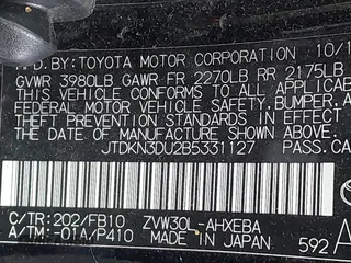 2011 Toyota Prius I with VIN JTDKN3DU2B5331127, listed as a IAAI auction lot 42139127 with 285,029 mi miles. Bid and sale history available at carsss.com. Image 9.