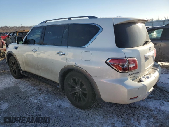 2018 Nissan Armada Platinum with VIN JN8AY2NF8J9333487, listed as a Copart auction lot 46295745 with 58,876 mi miles and Salvage Title. Bid and sale history available at carsss.com. Image 2.
