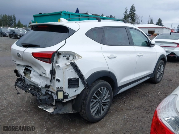 2020 Hyundai Tucson SEL with VIN KM8J3CAL1LU095182, listed as a IAAI auction lot 41851648 with 25,208 mi miles. Bid and sale history available at carsss.com. Image 4.