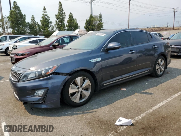 2014 Kia Optima Hybrid EX with VIN KNAGN4AD7E5064844, listed as a Copart auction lot 70834994 with 123,547 mi miles and Salvage Title. Bid and sale history available at carsss.com. Image 1.