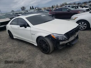 2016 Mercedes-Benz CLS-Class CLS 63 AMG S-Model with VIN WDDLJ7GB0GA180049, listed as a Copart auction lot 45005444 with 56,689 mi miles. Bid and sale history available at carsss.com. Image 4.