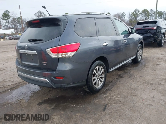 2014 Nissan Pathfinder S with VIN 5N1AR2MM6EC671936, listed as a IAAI auction lot 41680439 with 144,259 mi miles and . Bid and sale history available at DreamBid. Image 4.