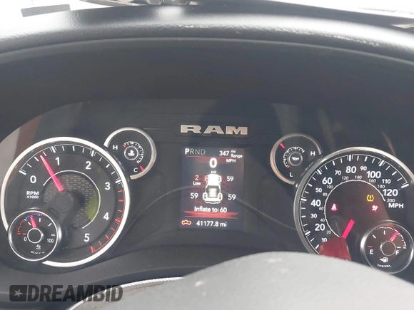 2024 Ram 2500 Big Horn with VIN 3C6UR5DL5RG154048, listed as a IAAI auction lot 42500524 with 41,177 mi miles and . Bid and sale history available at DreamBid. Image 7.