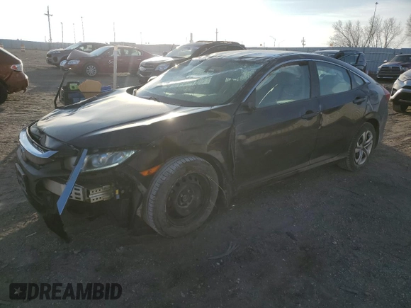 2018 Honda Civic Sedan LX with VIN 2HGFC2F52JH555076, listed as a Copart auction lot 43618385 with 65,150 mi miles and Salvage Title. Bid and sale history available at carsss.com. Image 1.