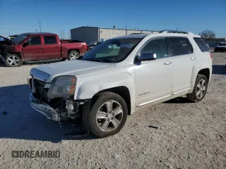 2015 GMC Terrain Denali with VIN 2GKALUEK4F6250827, listed as a Copart auction lot 86995164 with 0 mi miles and Salvage Title. Bid and sale history available at carsss.com. Image 1.