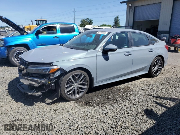 2022 Honda Civic Touring with VIN 2HGFE1F90NH319961, listed as a Copart auction lot 57799335 with 36,458 mi miles and Salvage title. Bid and sale history available at DreamBid. Image 1.