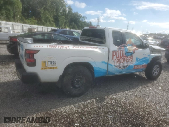 2023 Nissan Frontier S with VIN 1N6ED1CL6PN660382, listed as a Copart auction lot 59855924 with 8,727 mi miles and Salvage Title. Bid and sale history available at carsss.com. Image 3.