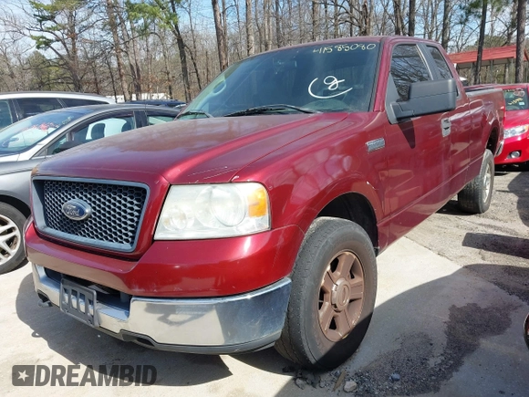 2005 Ford F-150 STX with VIN 1FTRX14WX5NA85043, listed as a IAAI auction lot 41585080 with 1 mi miles. Bid and sale history available at carsss.com. Image 2.