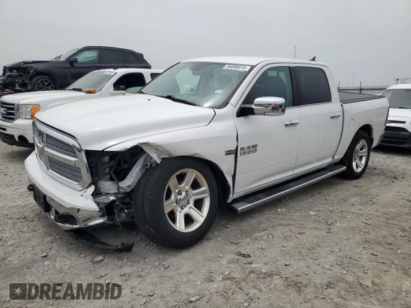 2018 Ram 1500 Lone Star Silver with VIN 1C6RR6LT6JS266013, listed as a Copart auction lot 56895915 with 136,453 mi miles and Salvage title. Bid and sale history available at DreamBid. Image 1.