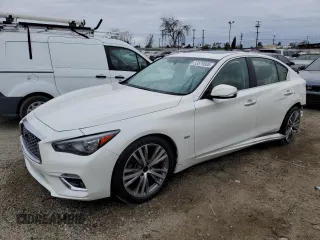 2018 Infiniti Q50 Sport z VIN JN1EV7AP9JM362031, wystawiony jako Copart lot #53579505 z przebiegiem 57 217 mil mil oraz Szkoda całkowita • Salvage title. Historia ofert i sprzedaży dostępna na DreamBid. Obrazek 1.