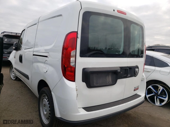 2022 Ram ProMaster City Cargo Van Tradesman with VIN ZFBHRFABXN6Y67344, listed as a Copart auction lot 48960635 with 25,520 mi miles and Salvage Title. Bid and sale history available at carsss.com. Image 2.