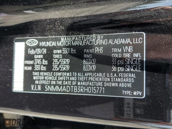 2024 Genesis GV70 2.5T with VIN 5NMMADTB3RH015771, listed as a Copart auction lot 60168085 with 9,800 mi miles and Salvage title. Bid and sale history available at DreamBid. Image 13.