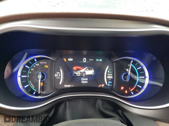 2018 Chrysler Pacifica Hybrid Limited with VIN 2C4RC1N7XJR230386, listed as a Copart auction lot 47252655 with 99,109 mi miles and Salvage title. Bid and sale history available at DreamBid. Image 9.