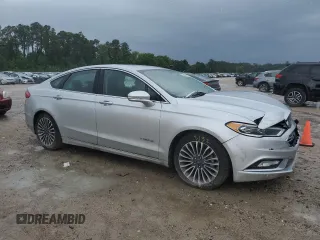 2018 Ford Fusion Hybrid Titanium with VIN 3FA6P0RU1JR181886, listed as a Copart auction lot 46742873 with 86,822 mi miles. Bid and sale history available at carsss.com. Image 4.