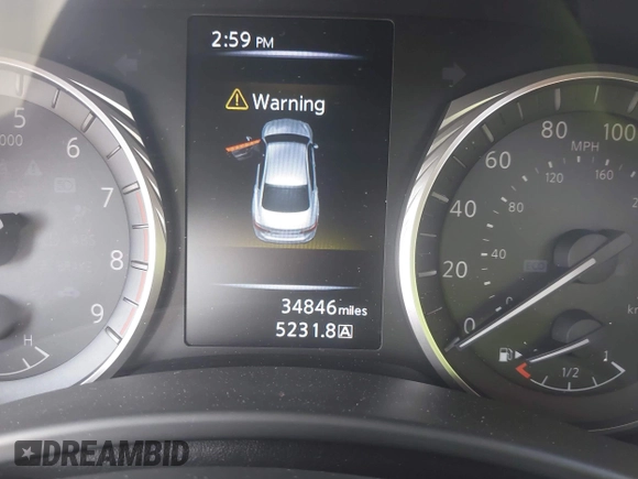 2020 Infiniti Q50 Pure with VIN JN1EV7APXLM208317, listed as a IAAI auction lot 39446112 with 34,846 mi miles and . Bid and sale history available at carsss.com. Image 7.