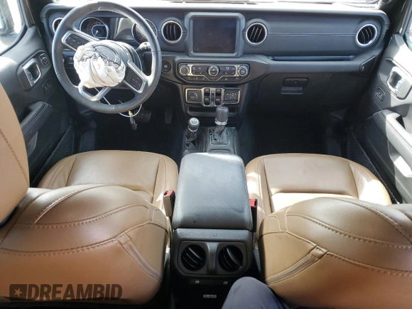 2022 Jeep Wrangler Unlimited Sahara Altitude with VIN 1C4HJXEG9NW191002, listed as a Copart auction lot 58635414 with 21,301 mi miles and Salvage title. Bid and sale history available at DreamBid. Image 8.