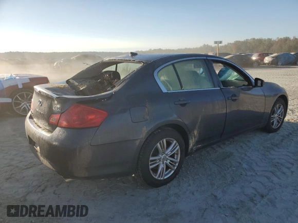 2011 Infiniti G25 x with VIN JN1DV6AR8BM654374, listed as a Copart auction lot 75913834 with Not provided miles and Salvage title. Bid and sale history available at DreamBid. Image 3.