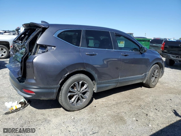 2022 Honda CR-V EX-L with VIN 5J6RW1H89NA012178, listed as a Copart auction lot 48990215 with 91,819 mi miles and Salvage Title. Bid and sale history available at carsss.com. Image 3.