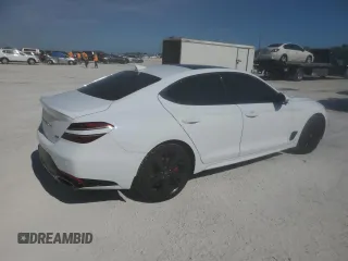2023 Genesis G70 3.3T with VIN KMTG54TE5PU105104, listed as a Copart auction lot 79841284 with 17,724 mi miles and Salvage Title. Bid and sale history available at carsss.com. Image 3.