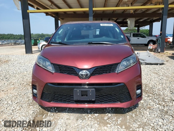 2020 Toyota Sienna SE with VIN 5TDXZ3DC4LS030663, listed as a Copart auction lot 60213385 with 51,633 mi miles and Salvage title. Bid and sale history available at DreamBid. Image 5.