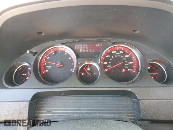 2008 GMC Acadia SLT2 with VIN 1GKEV33798J168618, listed as a Copart auction lot 47756725 with 128,452 mi miles and Salvage Title. Bid and sale history available at DreamBid. Image 9.
