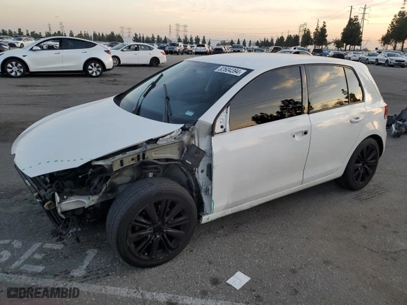2010 Volkswagen Golf with VIN WVWDB7AJ4AW333358, listed as a Copart auction lot 82604394 with 126,945 mi miles and Salvage Title. Bid and sale history available at carsss.com. Image 1.