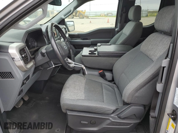 2021 Ford F-150 XL with VIN 1FTEX1CB2MKE77401, listed as a Copart auction lot 52754445 with 87,029 mi miles and Salvage title. Bid and sale history available at DreamBid. Image 7.