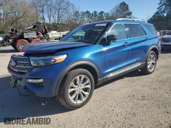 2023 Ford Explorer Limited with VIN 1FMSK8FH5PGA57662, listed as a Copart auction lot 45501215 with 58,271 mi miles and Salvage Title. Bid and sale history available at carsss.com. Image 1.
