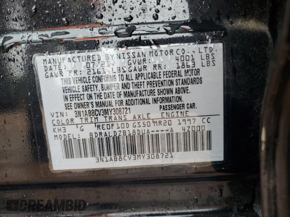 2021 Nissan Sentra SV с VIN 3N1AB8CV3MY308721, выставлен на аукционе Copart как лот 58476895 с пробегом 28 192 миль миль и Списание • Salvage title. История ставок и продаж доступна на DreamBid. Изображение 13.
