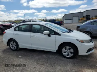 2015 Honda Civic Sedan LX with VIN 19XFB2F59FE000193, listed as a Copart auction lot 54250575 with 154,934 mi miles and Salvage Title. Bid and sale history available at carsss.com. Image 4.